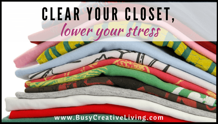 T-shirt Stack. Clear Closet Clutter