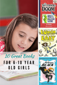 Girl reading. Books for 6-10 year old girls.