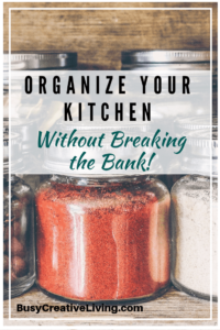 Organized spices. Budget organization tools