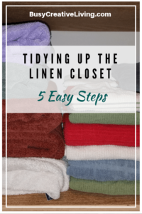 Tidying up the linen closet in 5 easy steps.