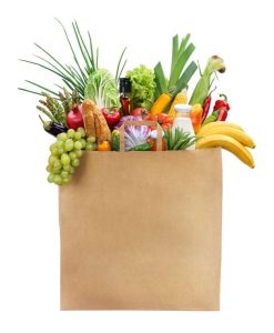 Grocery bag. Make sure your grocery budget is right for your family
