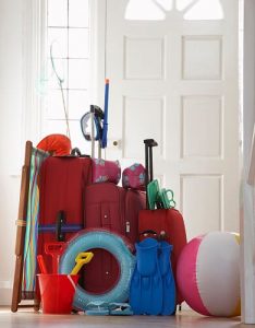 Suitcases by Door
